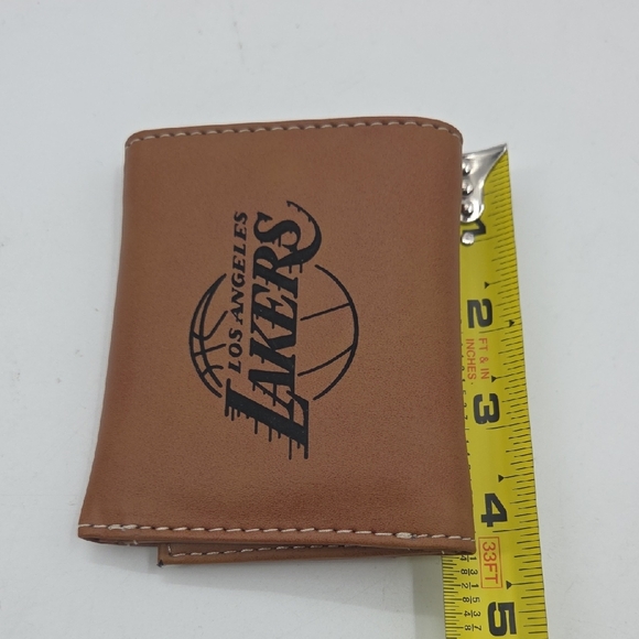 Tan Leather Wallet Los Angeles Lakers New - Picture 14 of 16